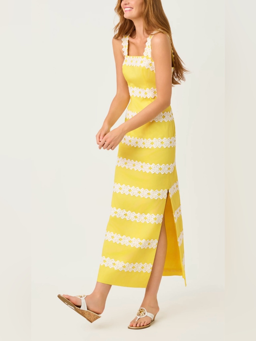 Lilly Pulitzer Yellow Davis Maxi Dress size 0 - Picture 3 of 7